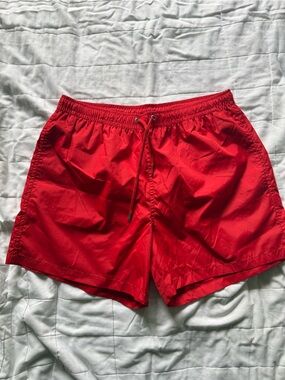 Zara Red Men’s Swim Trunks with Mesh Liner